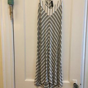 grey striped dress